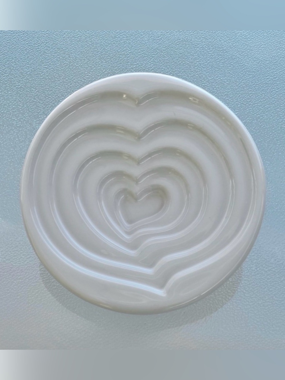 Mary Judge Terraced Heart Porcelain Ceramic Olive Oil Dipping Dish